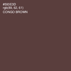 #593E3D - Congo Brown Color Image
